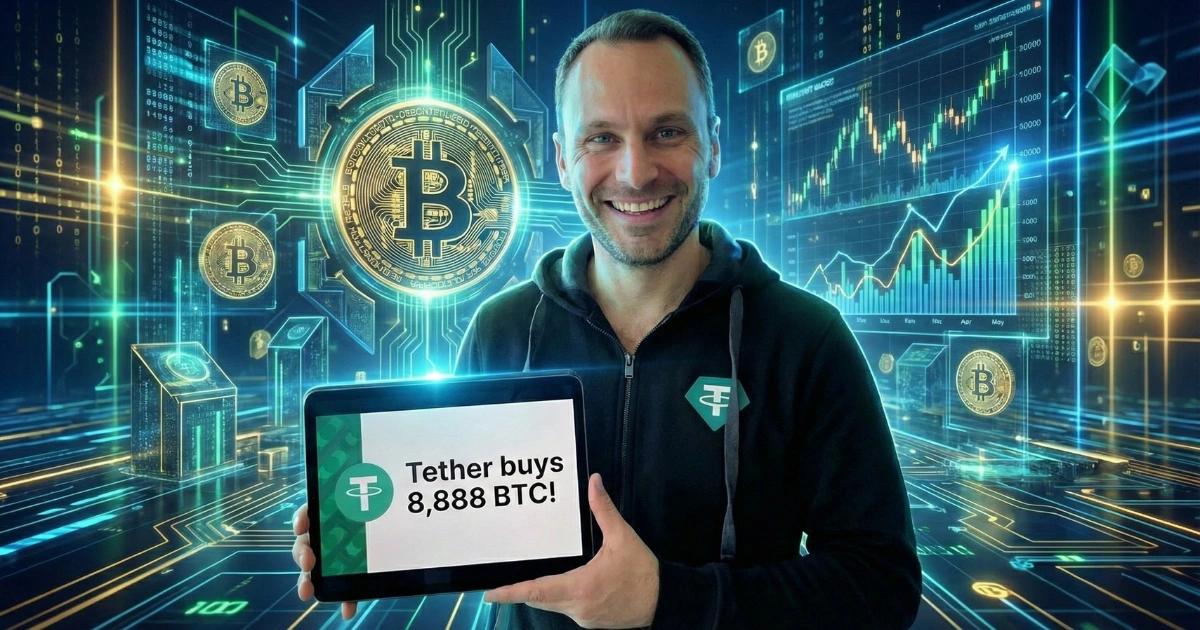 2026新年發發發！Tether Q4加碼8888顆比特幣，持倉晉升全球前五泰達跨年加碼 8,888 枚比特幣，持倉達 9.6 萬枚躍居全球第五，透過利潤再投資與黃金配置強化儲備，展現長期看多決心。