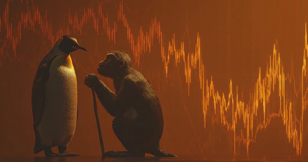 胖企鵝交易量超越無聊猿，但市場卻跌回原形，NFT只剩下泡沫？胖企鵝週交易量突破 870 萬美元，首度超越 BAYC，躍升為 NFT 市場新勢力，但整體市場市值卻暴跌至 17.5 億美元，顯示投資信心仍未回穩。