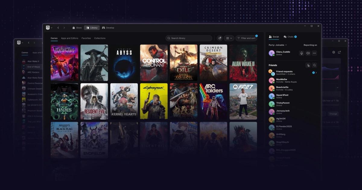 Vibe Coding做的！Epic Games新版啟動器上線，號稱比Steam更快
