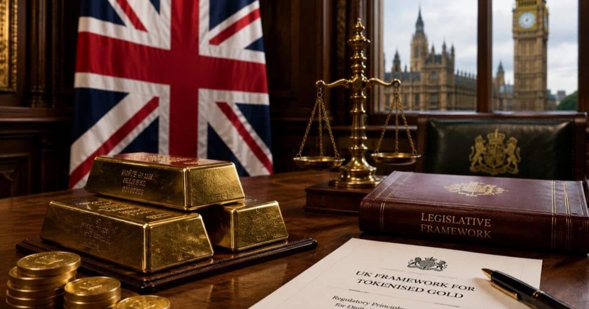 捍衛全球70%黃金交易霸權！英國擬推出代幣化黃金監管框架｜英國金融行為監管局正研擬黃金代幣化規則，推動實體黃金上鏈成為金融抵押品，力保倫敦全球黃金交易中心領先地位。