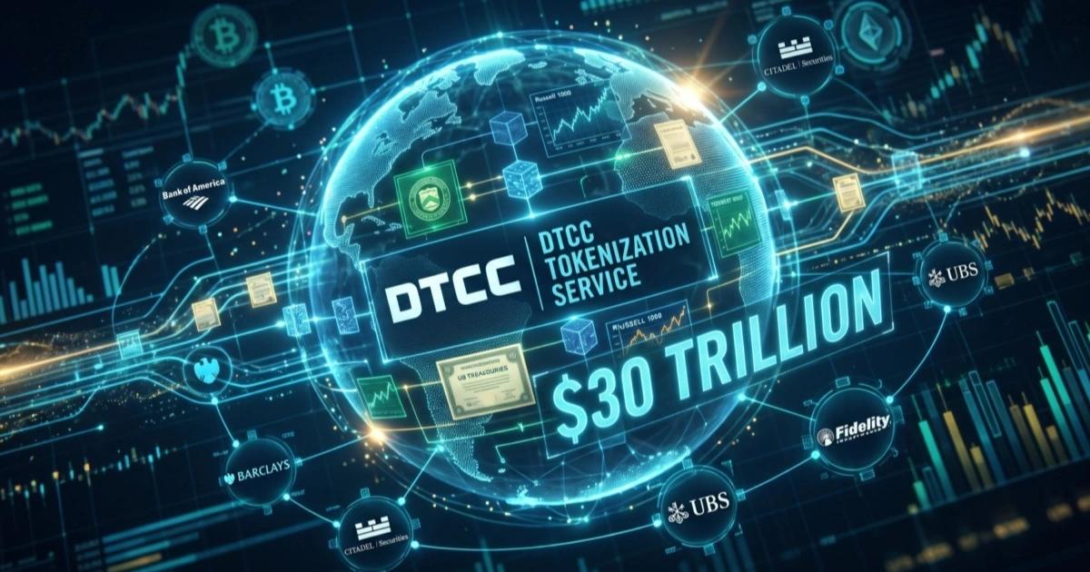 DTCC推出代幣化服務，與摩根大通、花旗等20家機構完成簽約