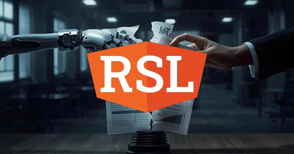 AI爬資料先付費！RSL內容授權協議登場，超6大社群媒體支持RSL 協議為網站內容授權立下新標準，讓 AI 公司需依規定付費取用資料，獲得 Reddit、Yahoo 等內容平台支持。