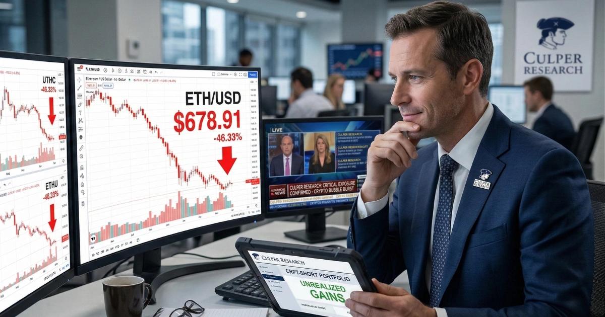 做空機構正放空以太幣！Fusaka升級破壞代幣經濟，V神賣幣成警訊Culper Research 發布做空報告，指 Fusaka 升級致 Gas 暴跌 90%、地址污染增 3 倍，質押收益受壓，明確看空 ETH。