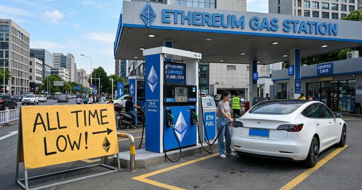 還在以為區塊鏈手續費很貴？以太坊Gas降至0.01鎂，創歷史新低