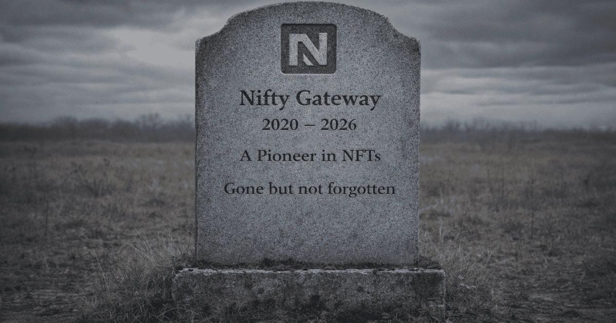 Nifty Gateway宣佈2月關站！曾經的NFT浪潮代表，如今將正式落幕Nifty Gateway 宣布 2026 年 2 月關站並進入僅限提領模式，象徵 NFT 平台時代退場，產業正式走向應用導向新階段。