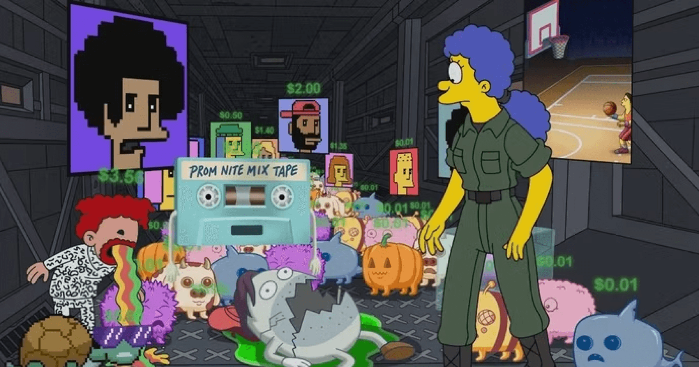 《辛普森家庭》最新集週末播出！不僅要狂酸 NFT，還預告大玩歸零、複製人梗？《辛普森家庭》一直以來都以針貶時事、神準預測未來為名，隨著本週萬聖節特輯「恐怖樹屋」即將播出，在先行圖中不僅驚見《無聊猿》等藍籌，更預告將用各種梗狂酸 NFT？ 